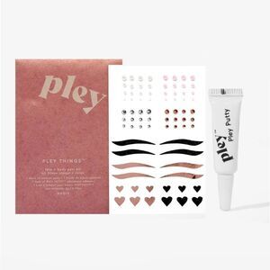 NEW Pley Beauty Nudie Pley Things Reusable Face and Body Gems Festival